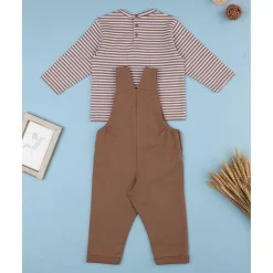 Conjunto niño peto marrón