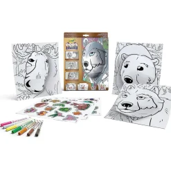 Crayola - Juego de páginas para colorear y construir obras de arte tridimensionales, tema naturaleza salvaje
