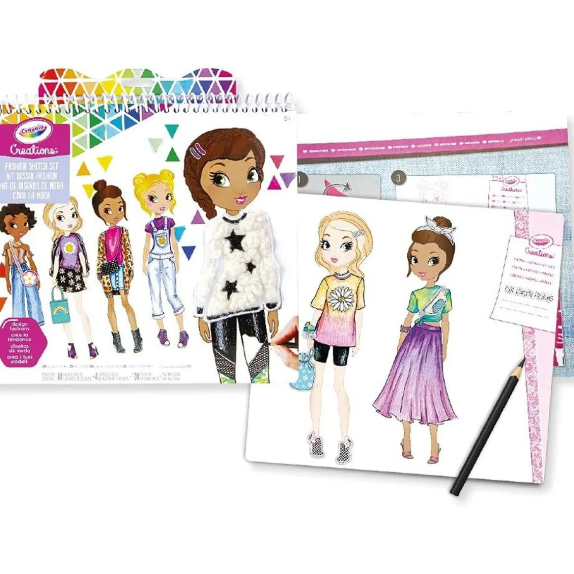 Crayola - Kit de dibujo y diseño de moda ㅤ