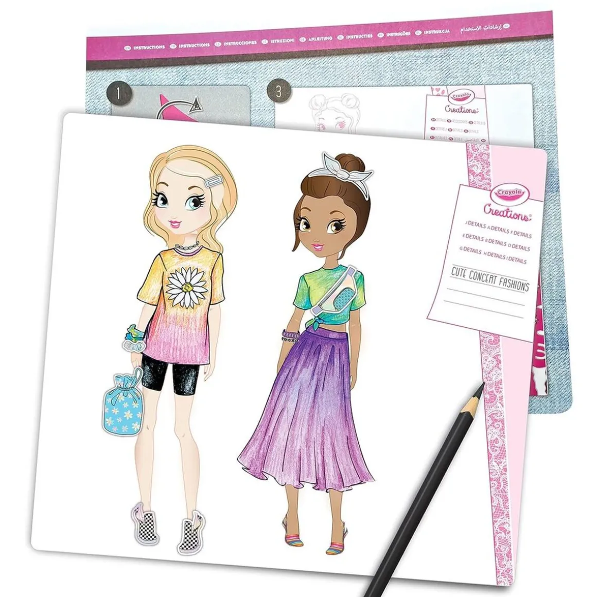 Crayola - Kit de dibujo y diseño de moda ㅤ