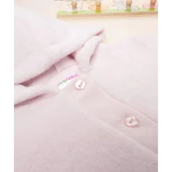 Cárdigan de peluche rosa para bebé
