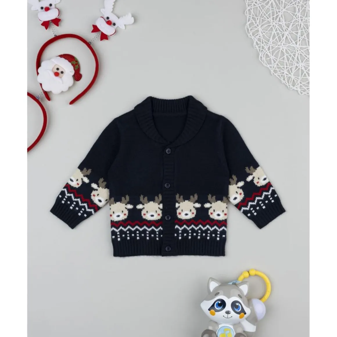 Cárdigan niño navideño con renos