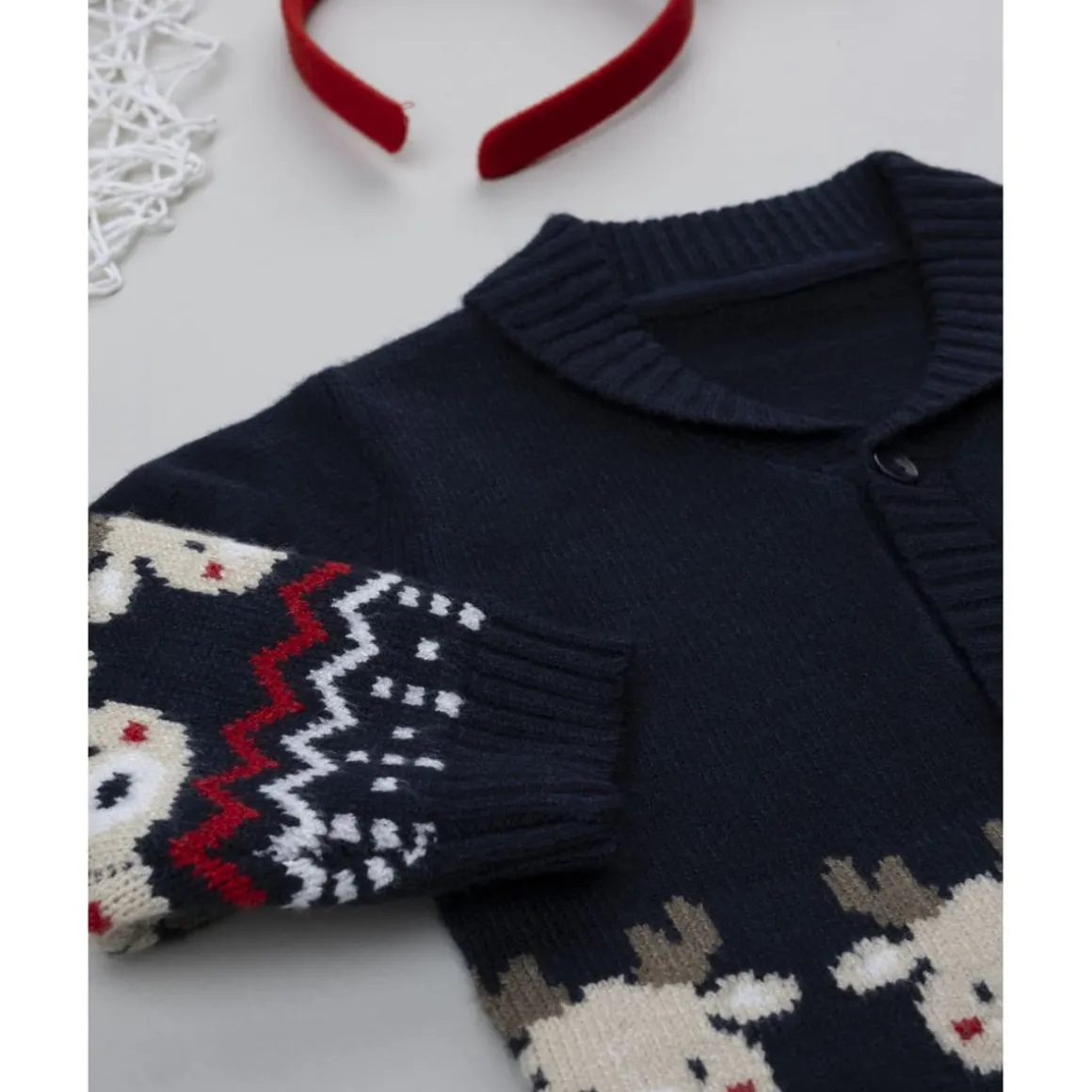 Cárdigan niño navideño con renos