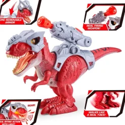 Dino Wars T-Rex electrónico con movimiento y lanzador ㅤ
