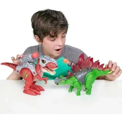 Dino Wars T-Rex electrónico con movimiento y lanzador ㅤ
