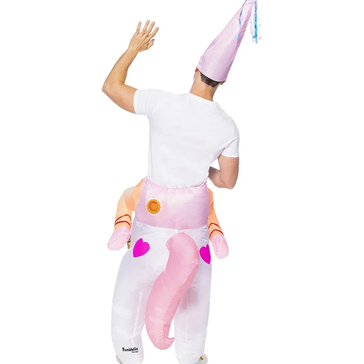 Disfraz a hombros de unicornio hinchable para adulto Talla única