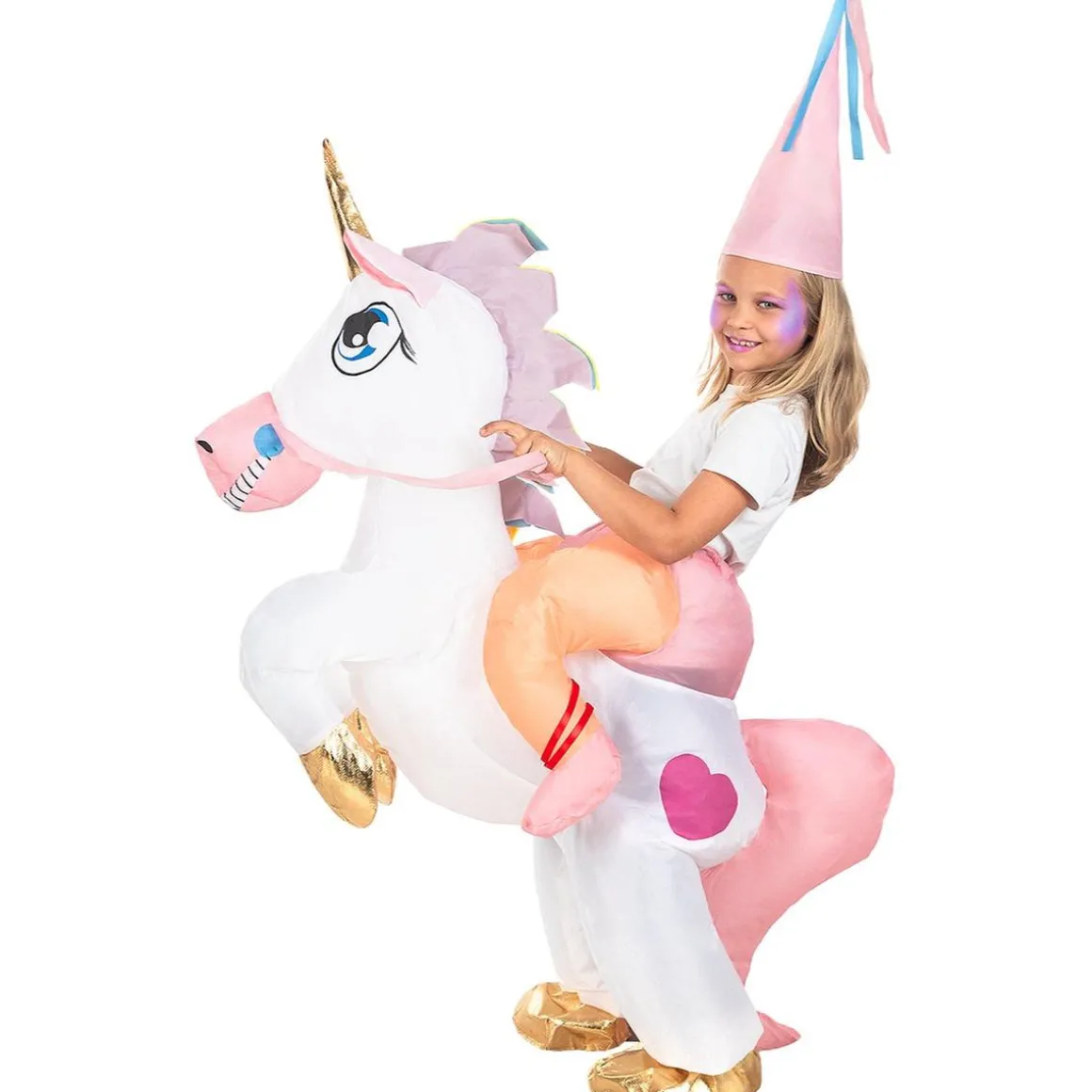 Disfraz a hombros de unicornio hinchable para niños Talla única