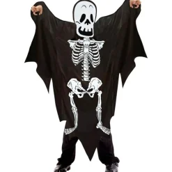 Disfraz unisex de esqueleto fantasma para niño