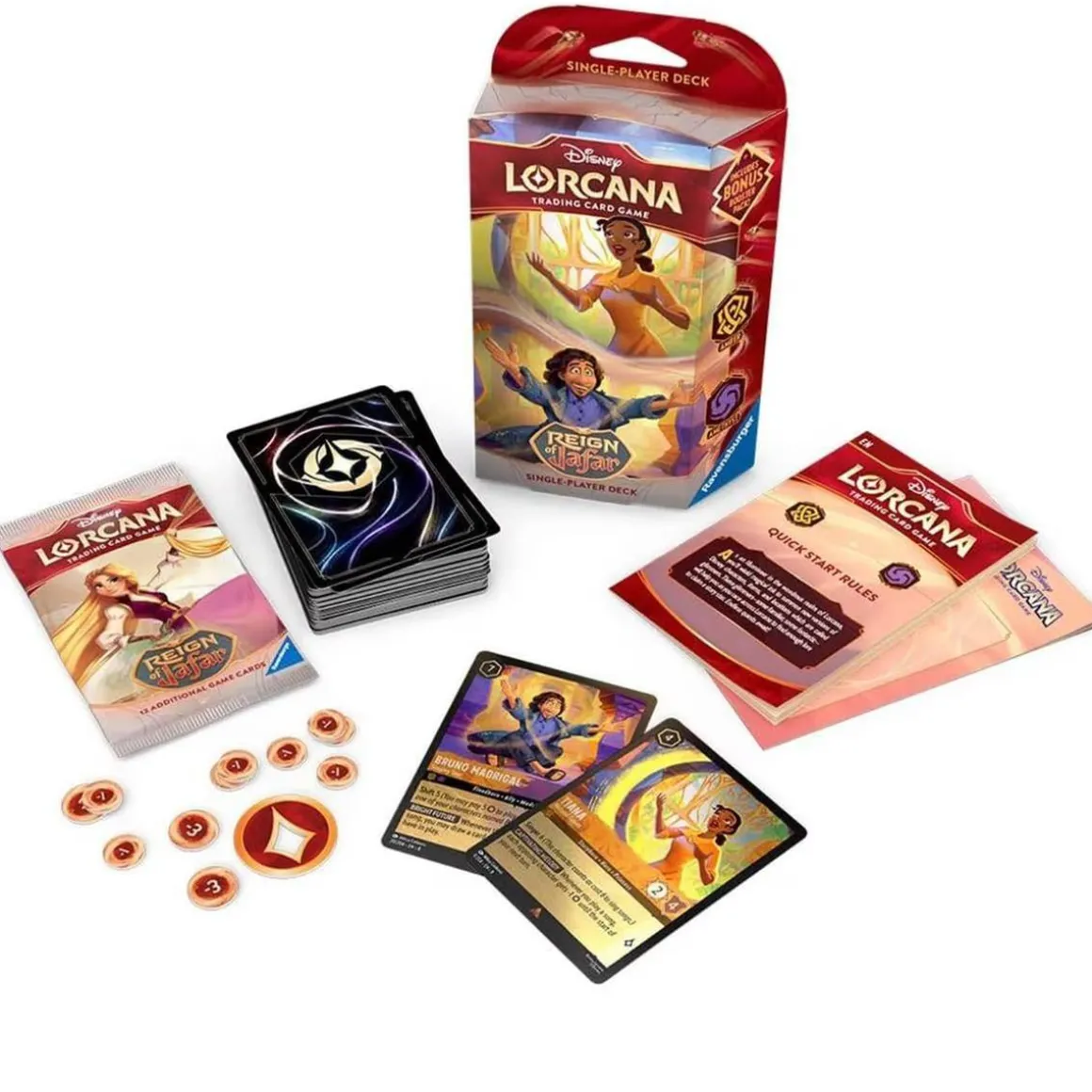 Disney Lorcana Reign of Jafar - Mazo de inicio Ámbar / Amatista (inglés)