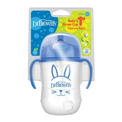 Dr. Brown´s - Mi primer vaso con pajita 270 ml Azul