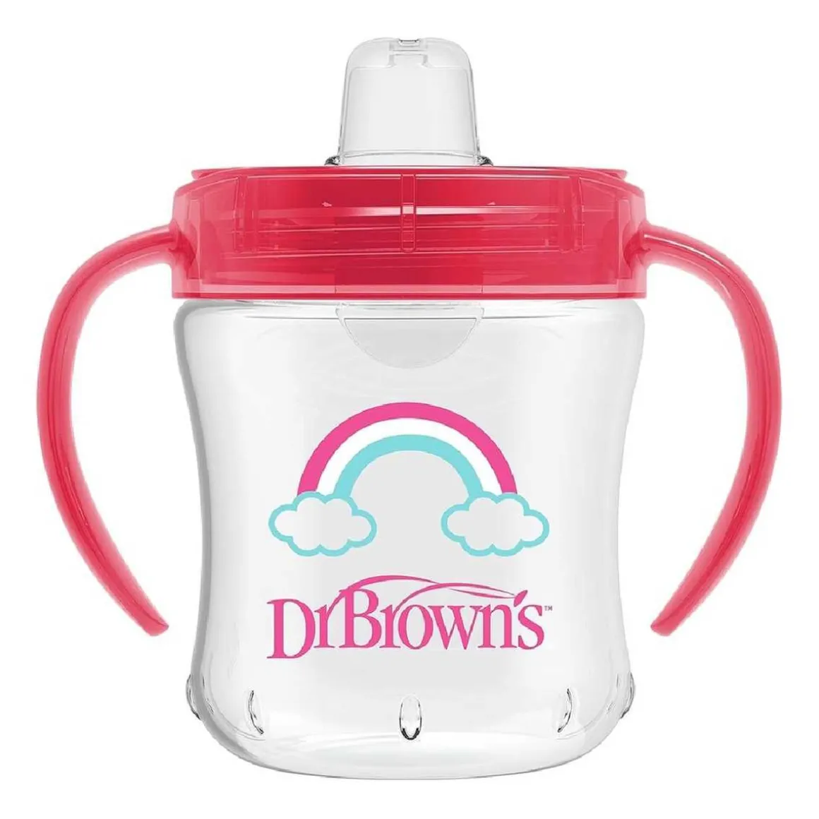 Dr. Brown´s - Vaso Transición boquilla suave 180 ml Rosa