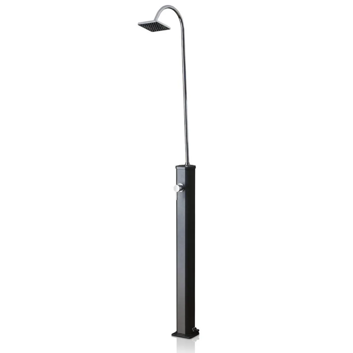 Ducha solar PVC acabado negro 18L