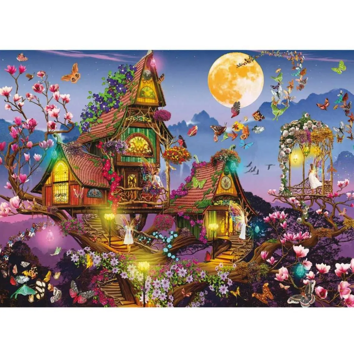 Educa Borras - Casa de las Hadas Puzzle 500 piezas, 48x34 cm, con Cola Fix incluida (19554) ㅤ