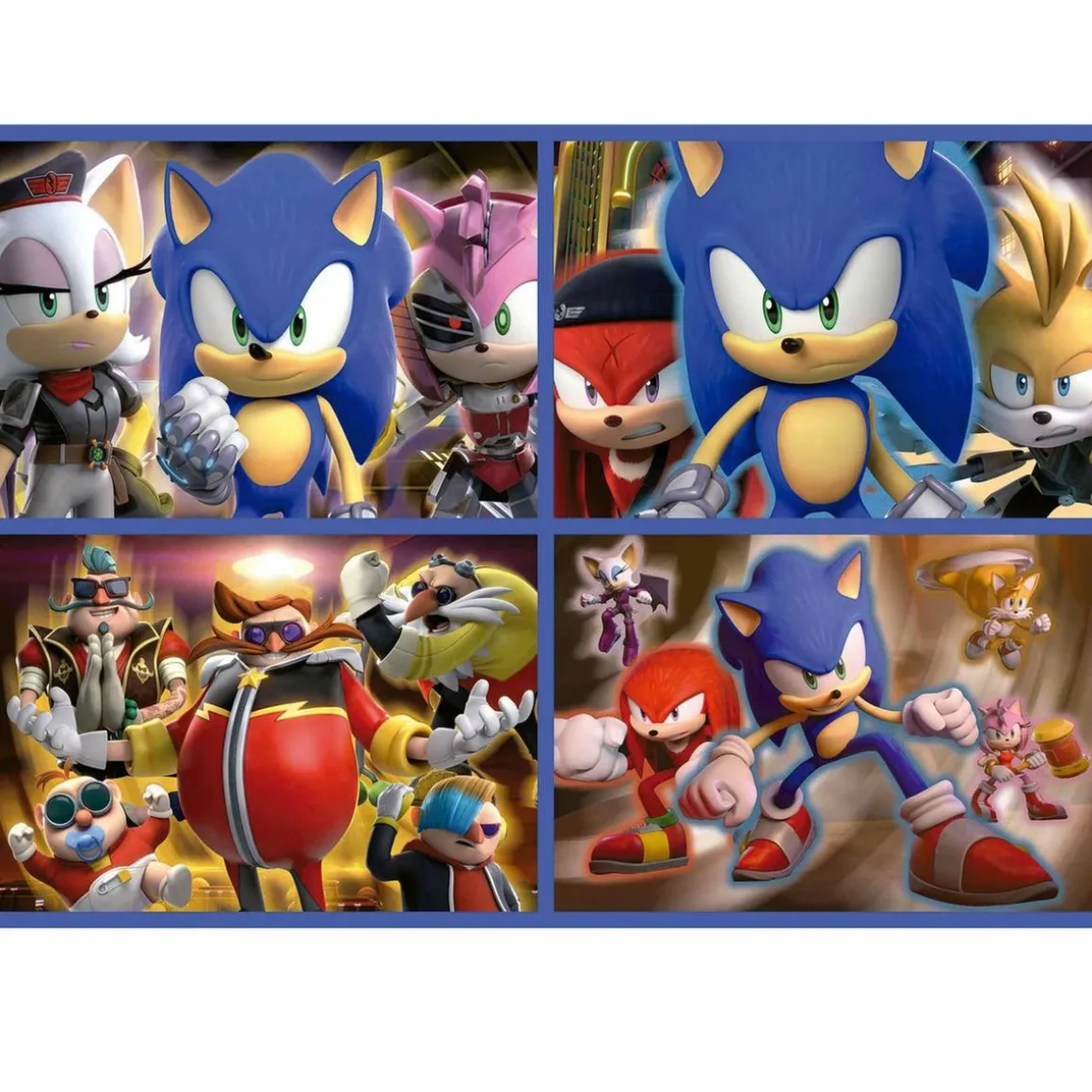 educa borrás - Multi 4 Puzzles Sonic Prime 50+80+100+150 ㅤ