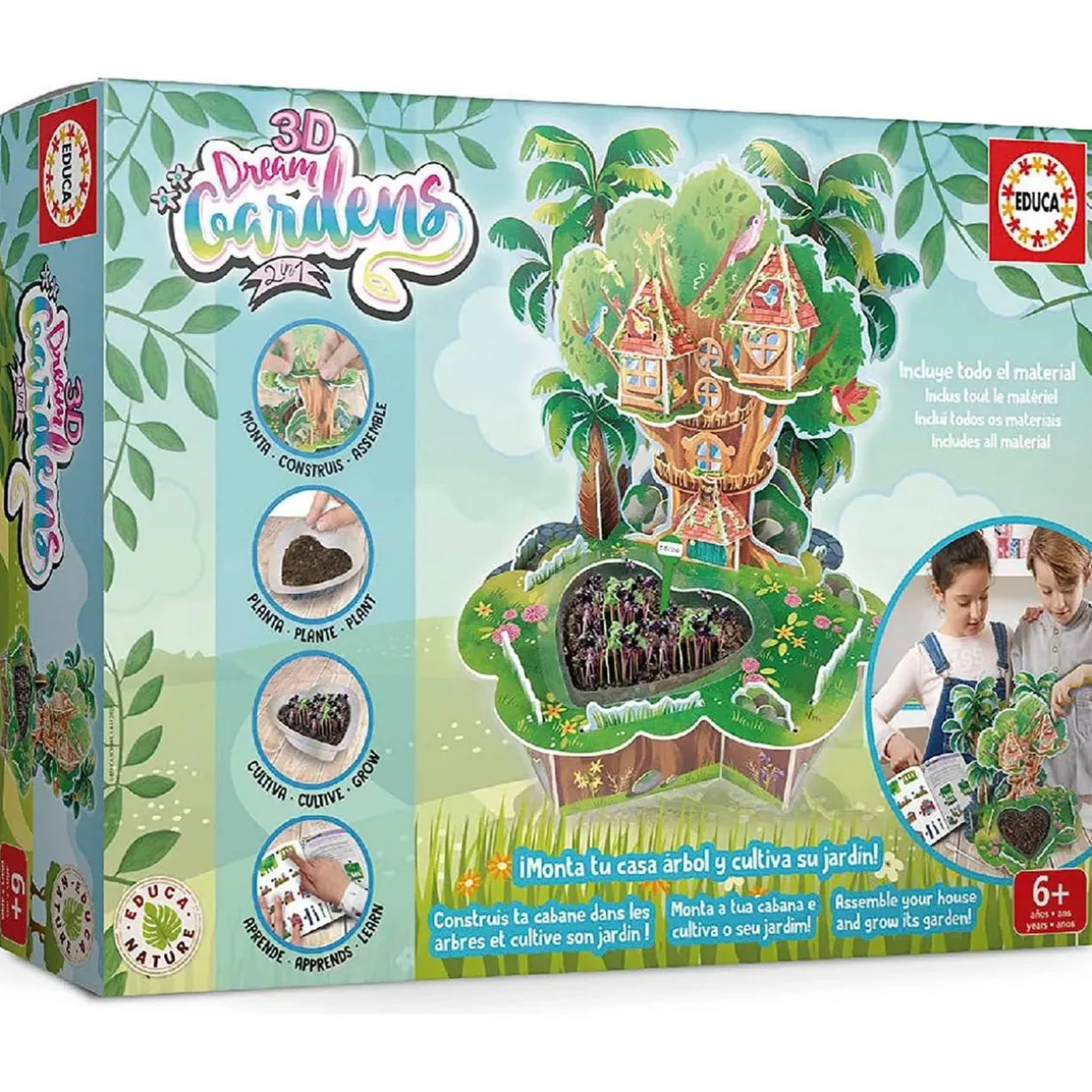 Educa Borrás - Casa del árbol 3D Dream Gardens 2 en 1