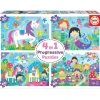 Educa Borrás - Mundo de fantasía - Pack 4 puzzles progresivos