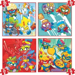 Educa Borrás - SuperThings - Maleta con 4 puzzles progresivos