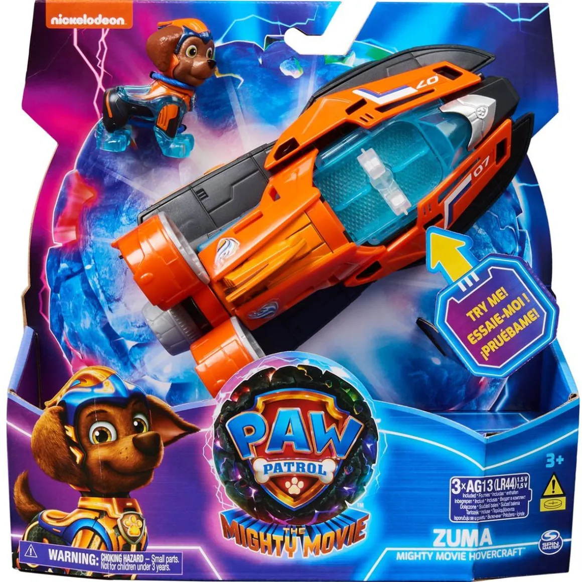Energía - Patrulla Canina - Aerodeslizador de juguete con figura de acción de Zuma, luces y sonidos ㅤ