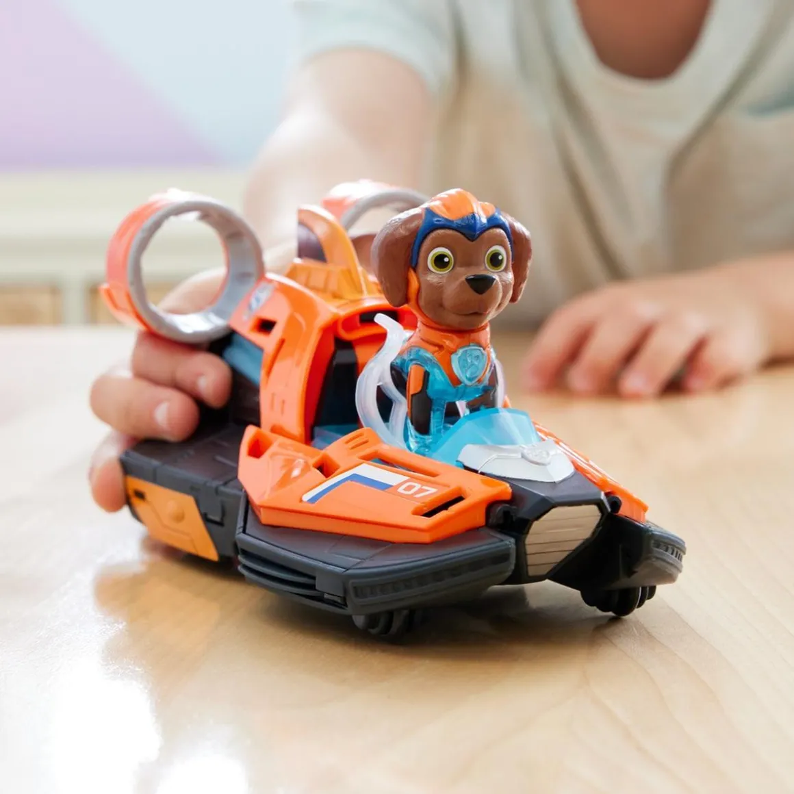 Energía - Patrulla Canina - Aerodeslizador de juguete con figura de acción de Zuma, luces y sonidos ㅤ