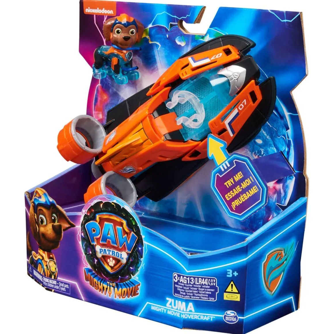 Energía - Patrulla Canina - Aerodeslizador de juguete con figura de acción de Zuma, luces y sonidos ㅤ