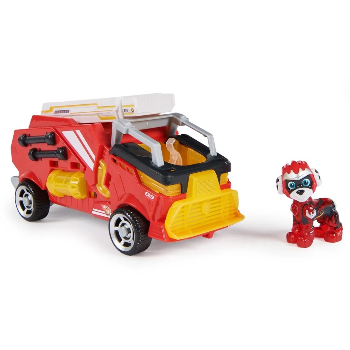 Energía - Patrulla Canina - Camión de bomberos de juguete con figura de acción de Marshall, luces y sonidos ㅤ