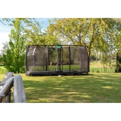 Exit - Cama elástica de suelo Allure Premium 244 x 427 cm verde