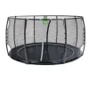 Exit - Cama elástica de suelo Dynamic 427 cm negro con red de seguridad