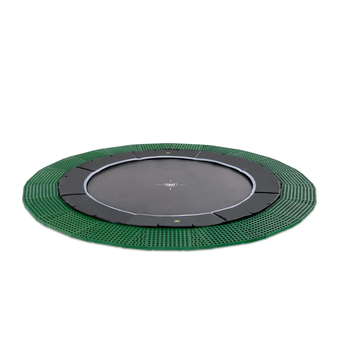 Exit - Cama elástica de suelo Dynamic 366 cm negro con perímetro de seguridad