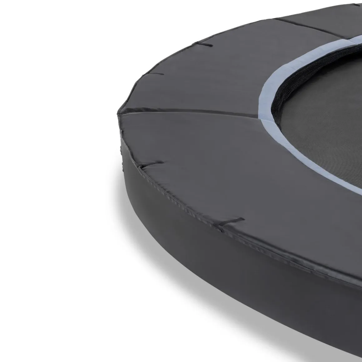 Exit - Cama elástica de suelo Dynamic 366 cm negro con perímetro de seguridad