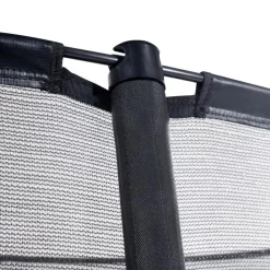 Exit - Cama elástica de suelo Dynamic 244 x 427 cm negro con red de seguridad