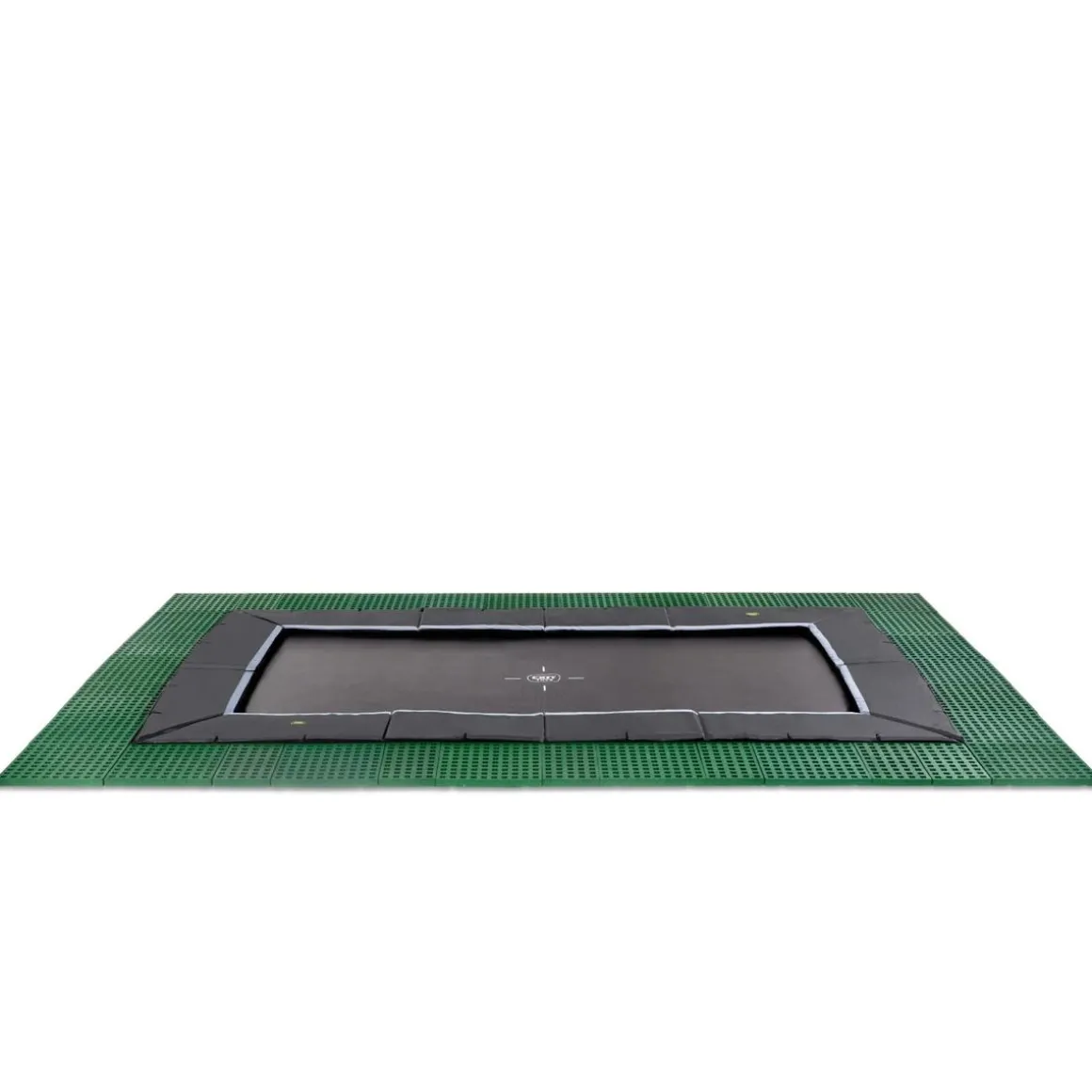Exit - Cama elástica de suelo Dynamic 305 x 519 cm negro con perímetro de seguridad
