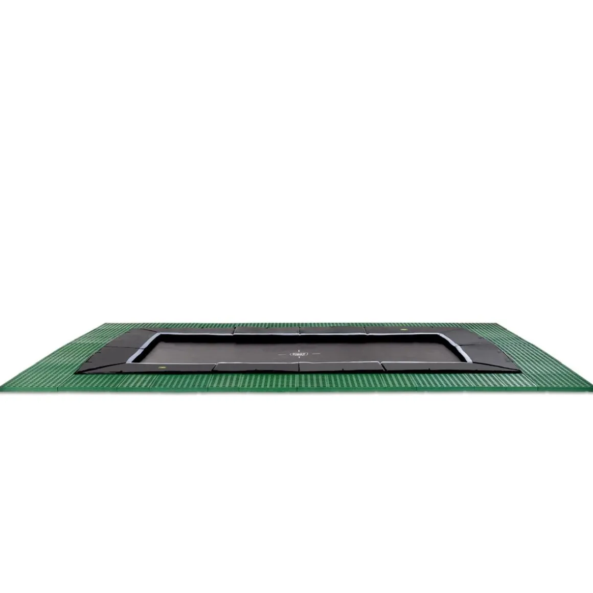 Exit - Cama elástica de suelo Dynamic 305 x 519 cm negro con perímetro de seguridad