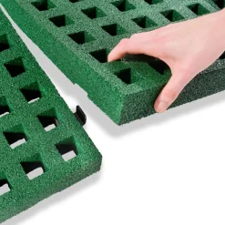 Exit - Cama elástica de suelo Dynamic 305 x 519 cm negro con perímetro de seguridad