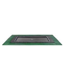 Exit - Cama elástica de suelo Dynamic 275 x 458 cm negro con perímetro de seguridad