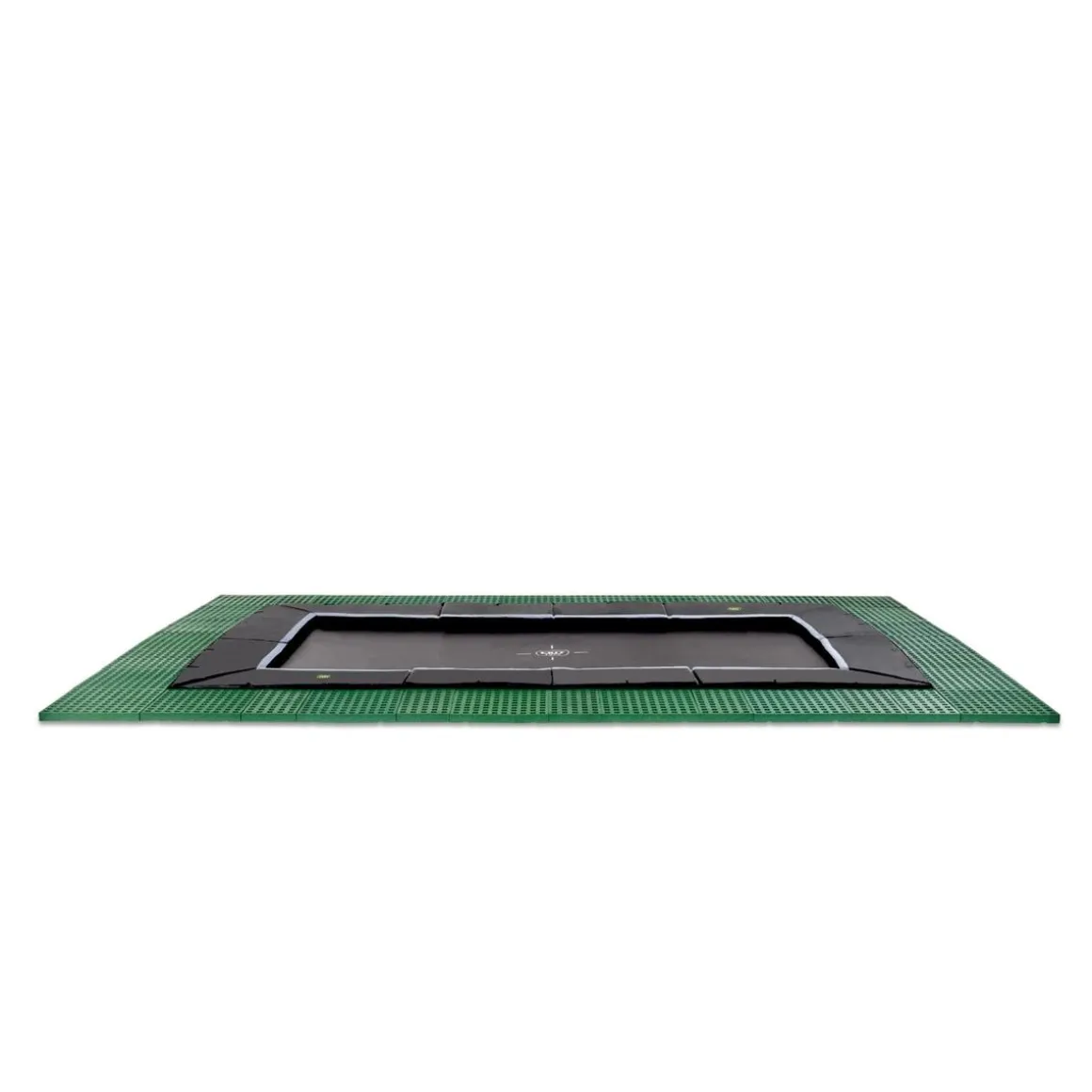 Exit - Cama elástica de suelo Dynamic 275 x 458 cm negro con perímetro de seguridad