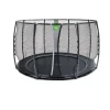 Exit - Cama elástica de suelo Dynamic 305 cm negro con red de seguridad