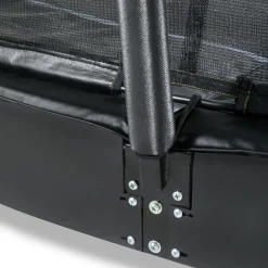 Exit - Cama elástica de suelo Dynamic 305 cm negro con red de seguridad