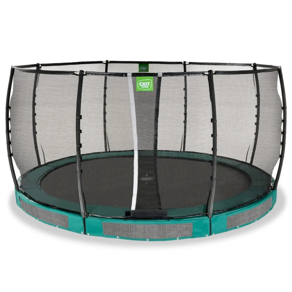 Exit - Cama elástica de suelo Allure Premium 427 cm verde