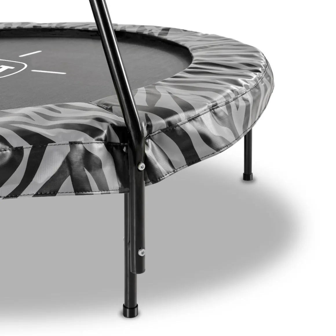 Exit - Cama elástica Junior Tiggy negro/gris con barra de apoyo