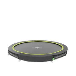 Exit - Cama elástica redonda con acolchado negro 305 cm