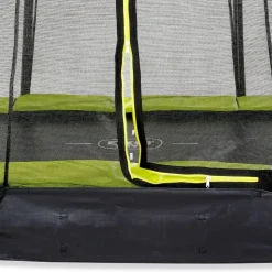 Exit - Cama elástica Silhouette redonda de suelo verde 427 cm