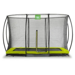 Exit - Cama elástica Silhouette rectangular de suelo verde 244 cm