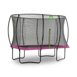 Exit - Cama elástica Silhouette rectangular rosa 244 cm