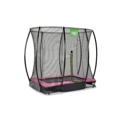 Exit - Cama elástica Silhouette rectangular de suelo rosa 153 cm