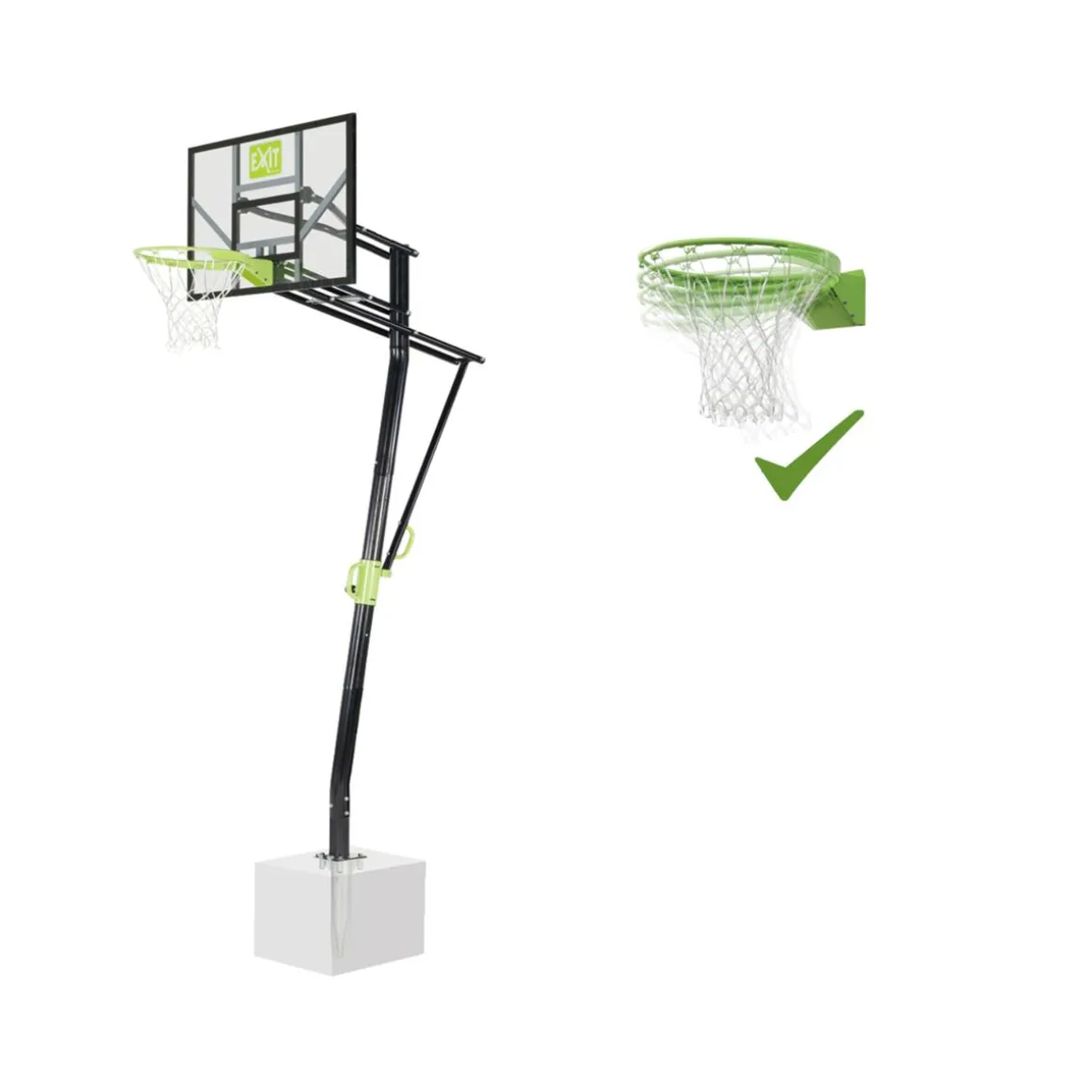 Exit - Canasta de baloncesto Galaxy para suelo con aro para mates