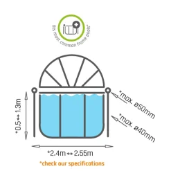 EXIT - Cúpula de piscina redonda 244 cm