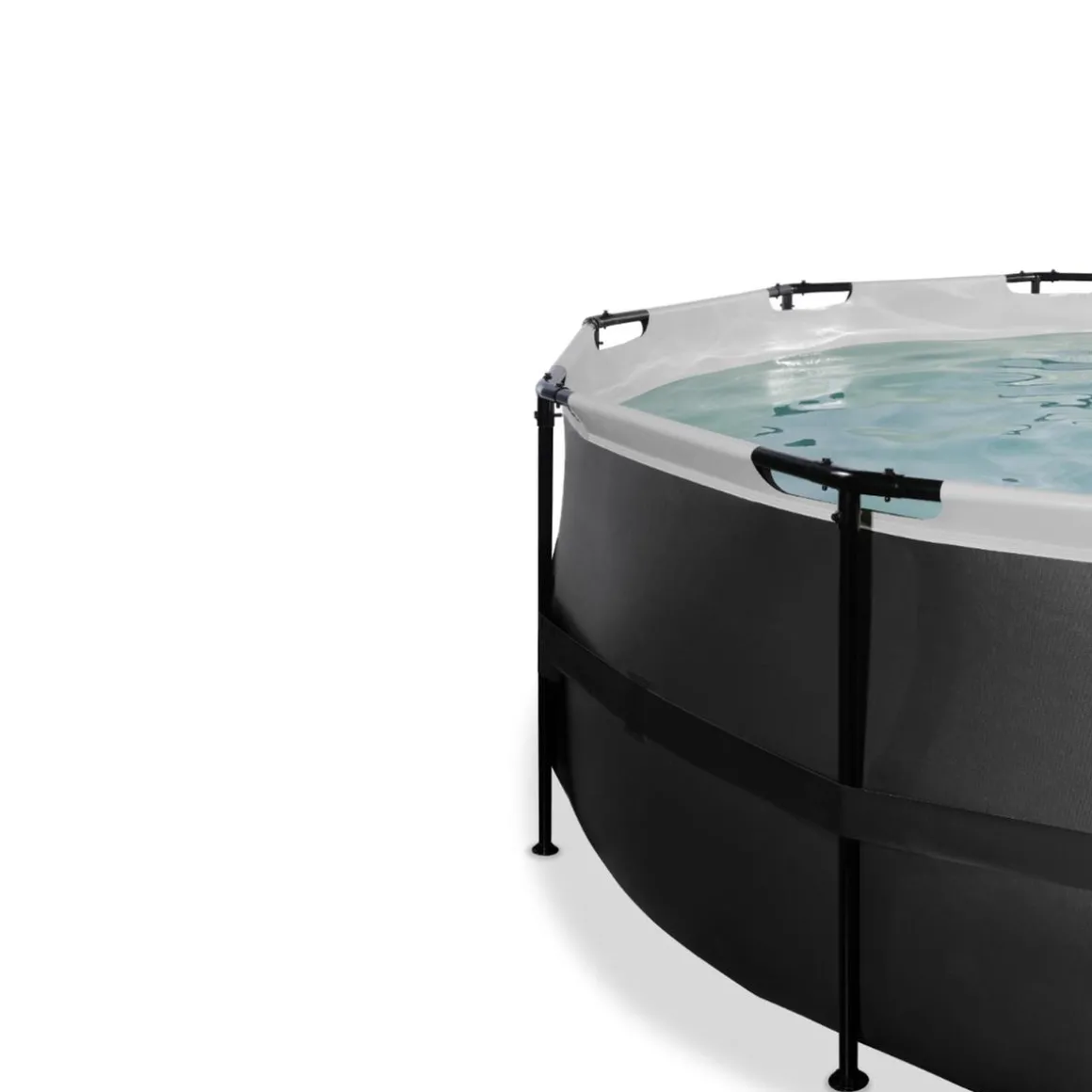 Exit - Piscina Black Leather diámetro 427 x 122 cm con filtro de cartucho