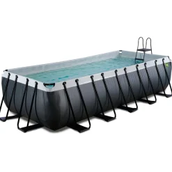 Exit - Piscina Black Leather 540 x 250 x 122 cm con filtro de cartucho