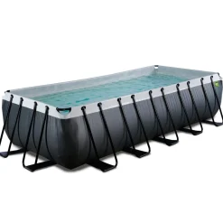 Exit - Piscina Black Leather 540 x 250 x 122 cm con filtro de cartucho