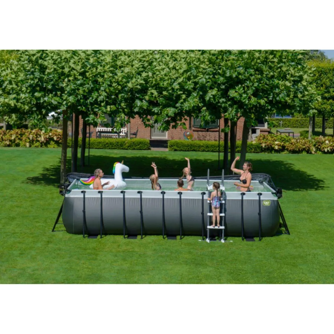 Exit - Piscina Black Leather 540 x 250 x 122 cm con filtro de arena